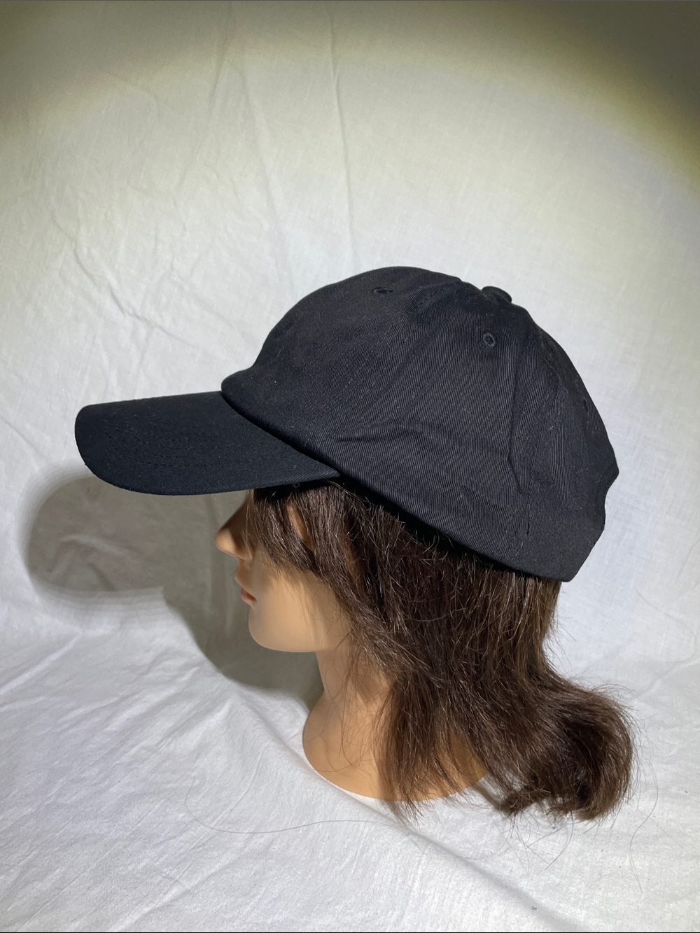 Women's Black Baseball Cap - Casual Adjustable Hat